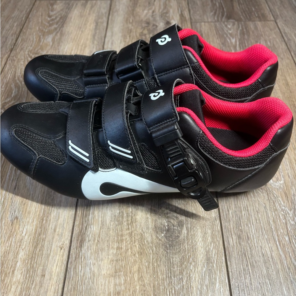 Peloton Black and Red Athletic Shoes